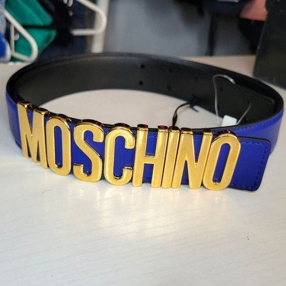 Moschino logo belt sz 52 or large in US - Picture 2 of 15